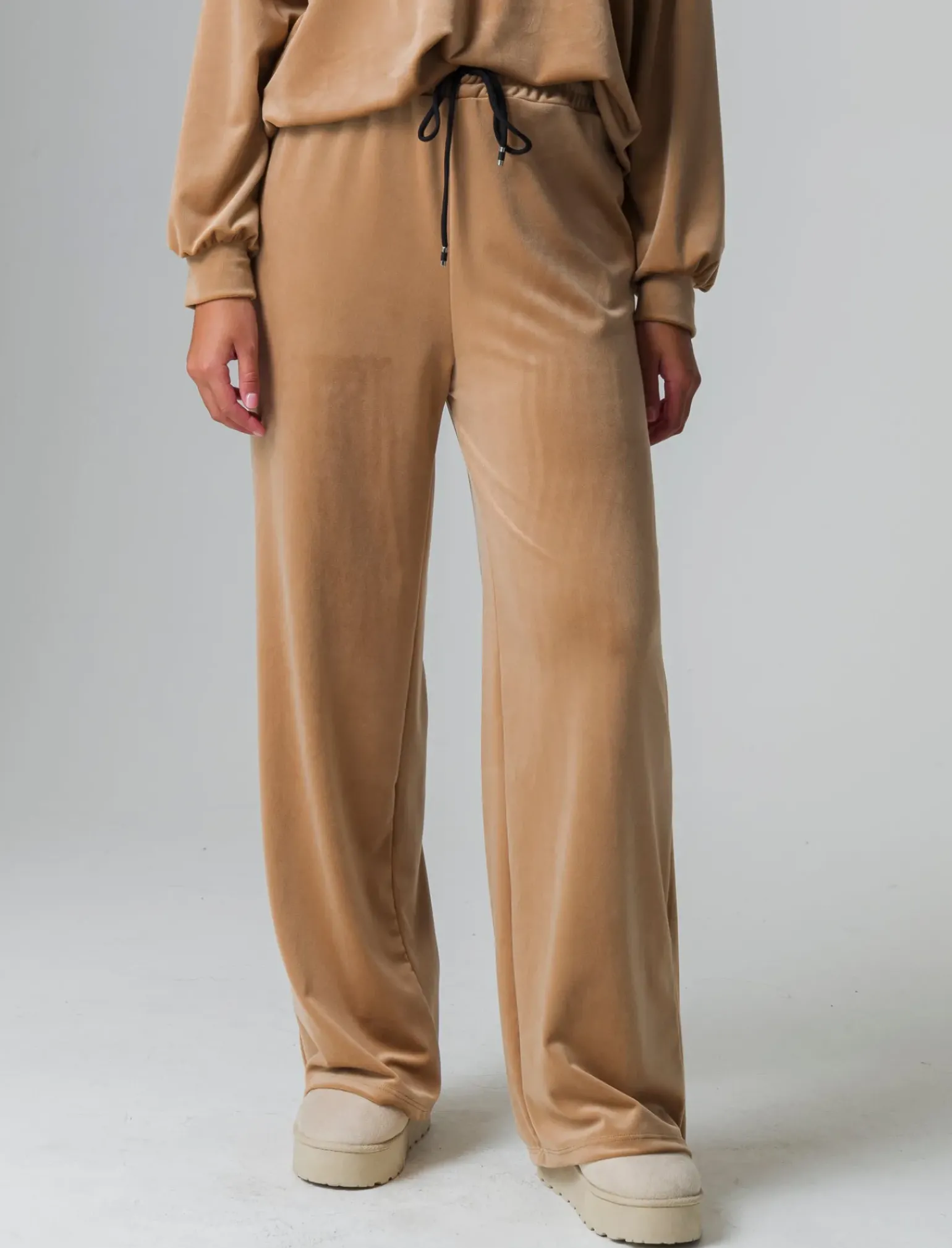 Donna Piazza Italia Donna|Pantaloni<Jogger con elastico in vita e coulisse vestibilità regular - Cammello