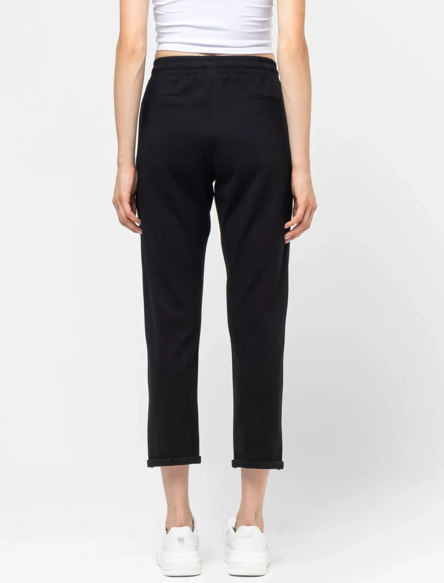 Donna Piazza Italia Pantaloni<Jogger con elastico in vita arricciato e tasca americana -