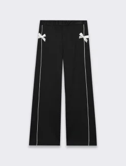 Piazza Italia Bambina|Leggings E Jogger<Jogger elegante con fiocchi e profili a contrasto - Nero