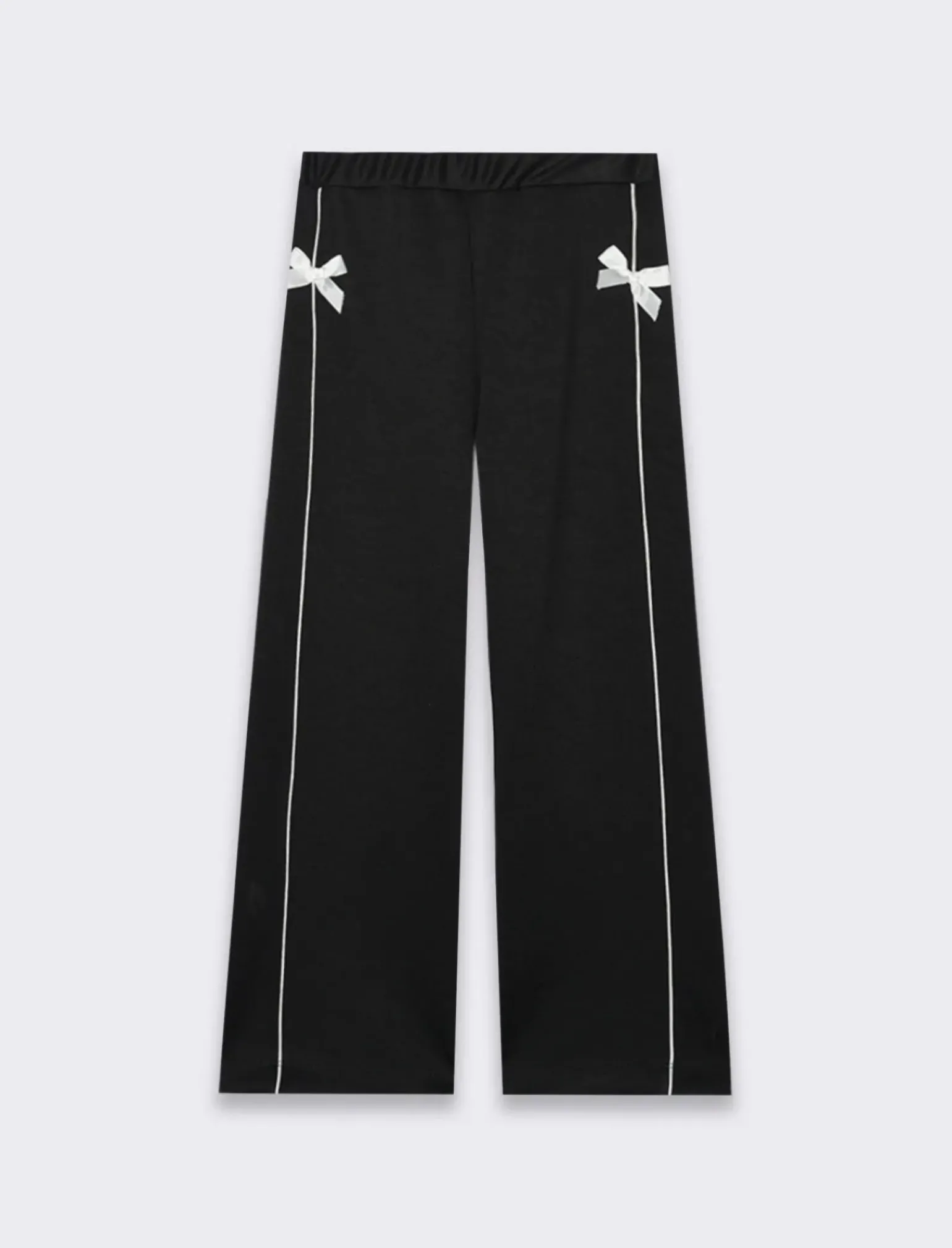 Piazza Italia Bambina|Leggings E Jogger<Jogger elegante con fiocchi e profili a contrasto - Nero