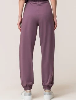 Donna Piazza Italia Donna|Pantaloni<Jogger in cotone, con coulisse ed elastico al fondo - malva