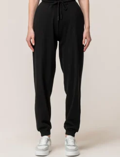 Donna Piazza Italia Donna|Pantaloni<Jogger in cotone, con coulisse, fondo in tessuto elastico a costina -