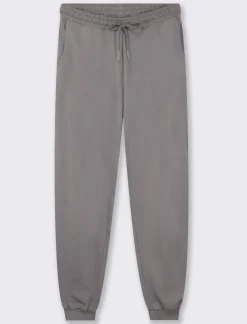 Donna Piazza Italia Donna|Pantaloni<Jogger in cotone, con coulisse, fondo in tessuto elastico a costina - piombo