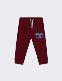 Piazza Italia Neonato|Pantaloni<Jogger in felpa garzataÂ con mini stampe - Bordeaux