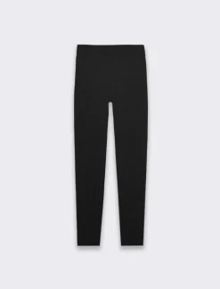 Donna Piazza Italia Pantaloni<Legging basico in tessuto di maglia garzato - Nero