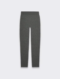 Donna Piazza Italia Pantaloni<Legging basico in tessuto di maglia garzato - Grigio mel.