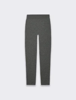 Donna Piazza Italia Pantaloni<Legging basico in tessuto di maglia garzato - Grigio mel.