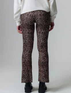 Donna Piazza Italia Donna|Pantaloni<Legging fantasia in punto milano modello flare con zip sul fianco - var 1