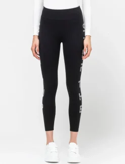 Donna Piazza Italia Donna|Pantaloni<Legging in jersey di cotone elastico con stampa laterale - var 1