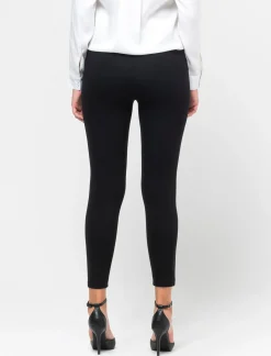 Donna Piazza Italia Pantaloni<Legging in punto milano a vita alta con bottoni effetto metallo. -