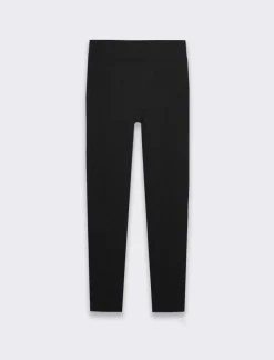 Donna Piazza Italia Donna|Pantaloni<Legging in tessuto di maglia garzato - Nero