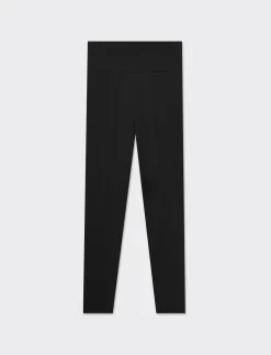Donna Piazza Italia Pantaloni<Legging in tessuto elastico di cotone vita alta -