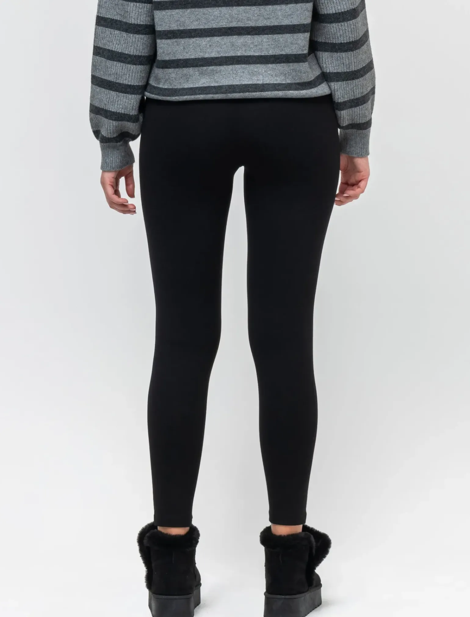 Donna Piazza Italia Donna|Pantaloni<Leggings a vita in punto milano con elastico lavorato -