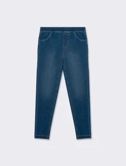Piazza Italia Bambina|Leggings E Jogger<Leggings in cotone effetto denim con cuciture a contrasto e tasche posteriori - Denim