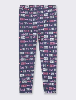 Piazza Italia Bambina|Leggings E Jogger<Leggings stampato in cotone elasticizzato da bambina, vestibilità slim -