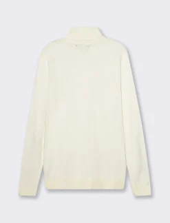 Uomo Piazza Italia Maglieria<Maglia a collo alto a costine slim fit - latte