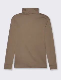 Donna Piazza Italia Donna|Maglieria<Maglia a collo alto a manica lunga con spachetti sul polso - tortora