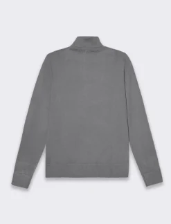 Donna Piazza Italia Donna|Maglieria<Maglia a collo alto basica in maglia fine vestibilità comfort - Antracite melange