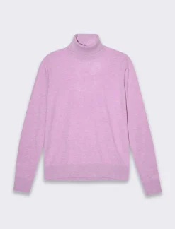 Donna Piazza Italia Donna|Maglieria<Maglia a collo alto basica in maglia fine vestibilità comfort - BEGONIA