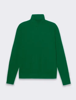 Donna Piazza Italia Donna|Maglieria<Maglia a collo alto basica in maglia fine vestibilità comfort - prato