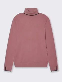 Donna Piazza Italia Donna|Maglieria<Maglia a collo alto con dettaglio a contrasto su collo e polsini - cipolla