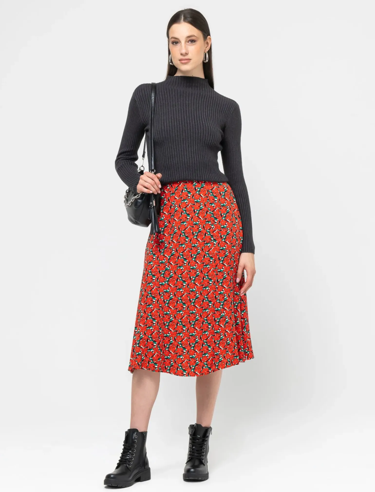 Donna Piazza Italia Maglieria<Maglia a collo alto in morbido filato a coste - mel.