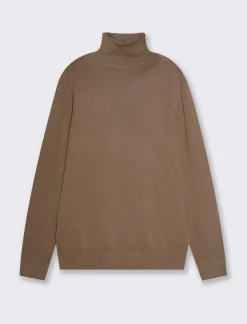 Uomo Piazza Italia Uomo|Maglieria<Maglia a collo alto lavorazione jacquard slim fit - fango