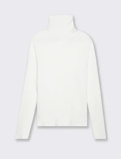 Donna Piazza Italia Donna|Maglieria<Maglia a collo alto manica lunga con cuciture in rilievo - Avorio