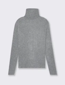 Donna Piazza Italia Donna|Maglieria<Maglia a collo alto manica lunga con cuciture in rilievo - melange