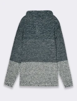 Uomo Piazza Italia Maglieria<Maglia a collo sciallato regolabile con coulisse lavorazione jacquard -