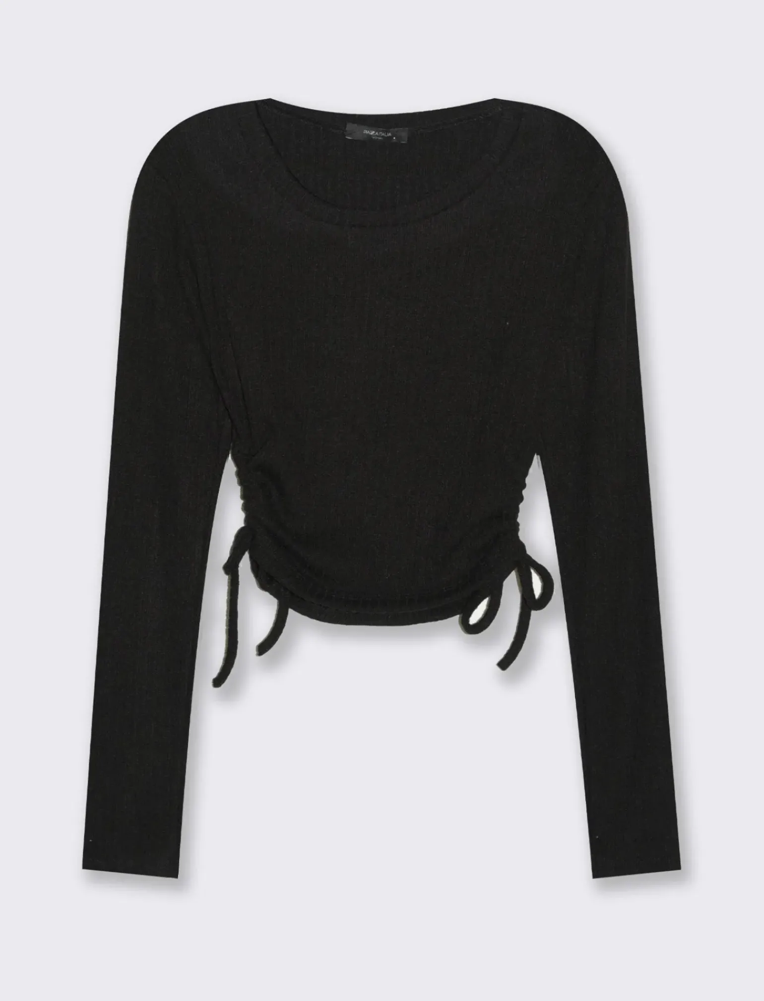 Donna Piazza Italia Maglieria<Maglia a coste con arricci sul fianco -