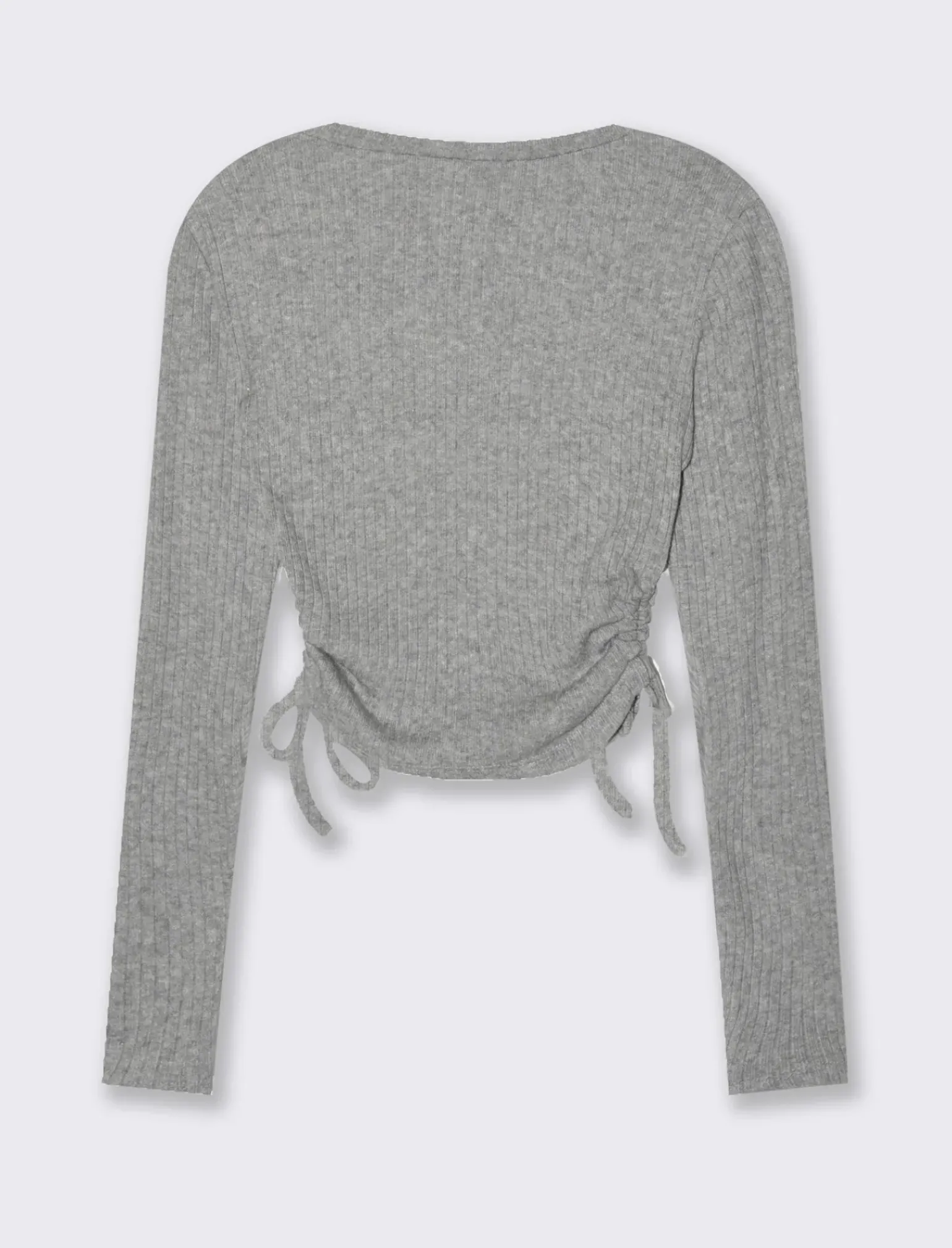 Donna Piazza Italia Maglieria<Maglia a coste con arricci sul fianco -