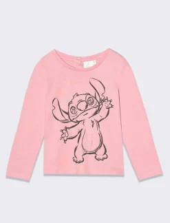 Piazza Italia Neonata<Maglia a girocollo a manica lunga, in cotone, con stampa del personaggio disney Stitch -