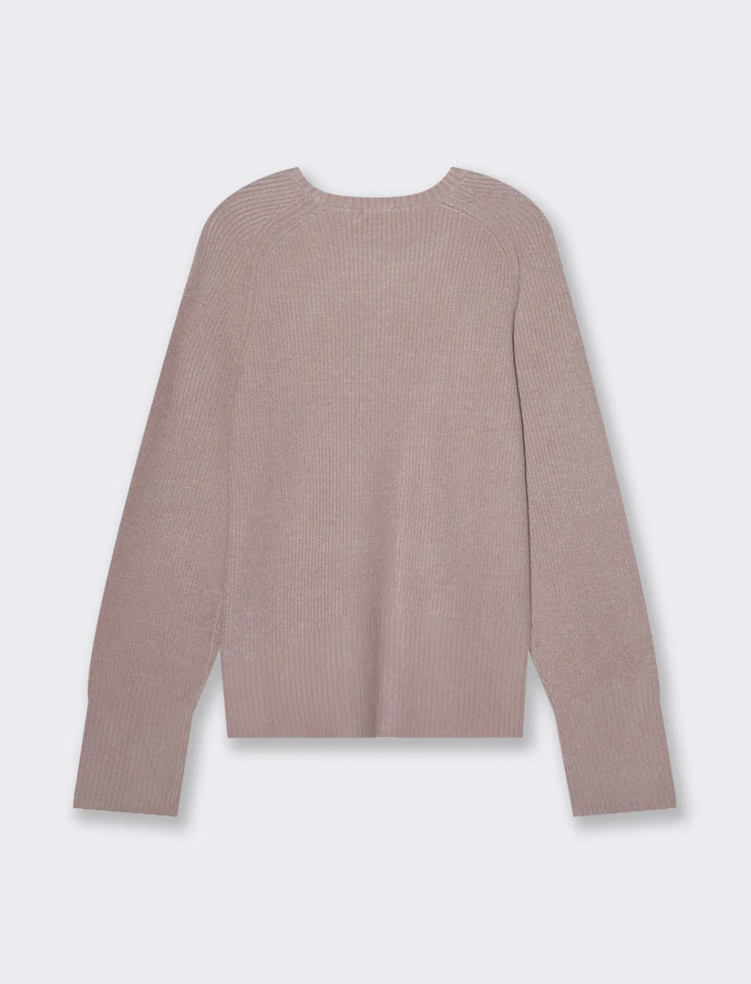 Donna Piazza Italia Maglieria<Maglia a girocollo in manica lunga con spacchi laterali - Rosa antico