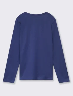 Piazza Italia Bambina|T-Shirt E Top<Maglia a manica lunga in cotone con applicazioni strass -