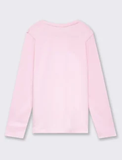 Piazza Italia Bambina|T-Shirt E Top<Maglia a manica lunga in cotone con applicazioni strass -