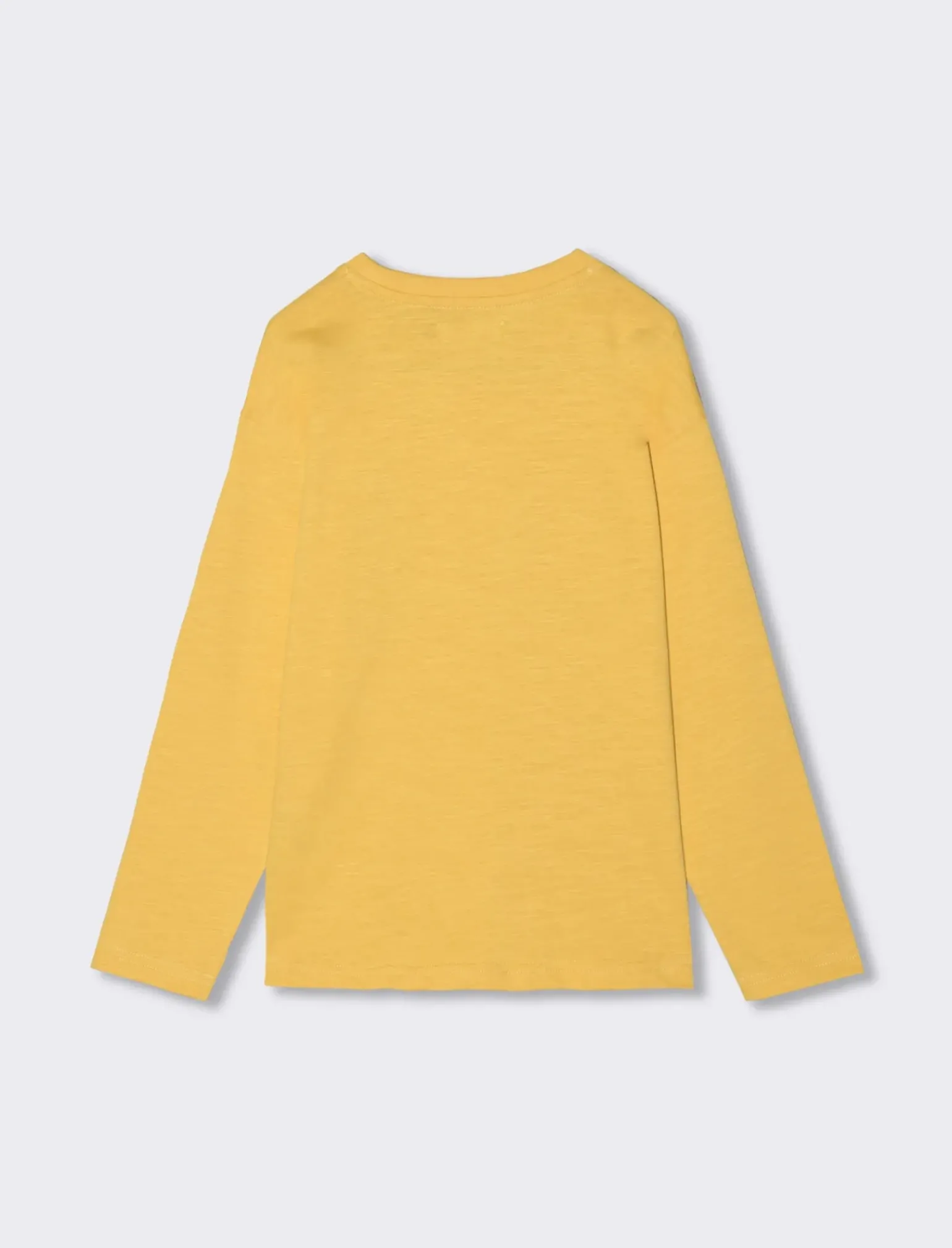 Bambino Piazza Italia Bambino|Maglieria<Maglia a maniche lunghe in jersey fiammato con stampa frontale, in quattro colori - Ocra