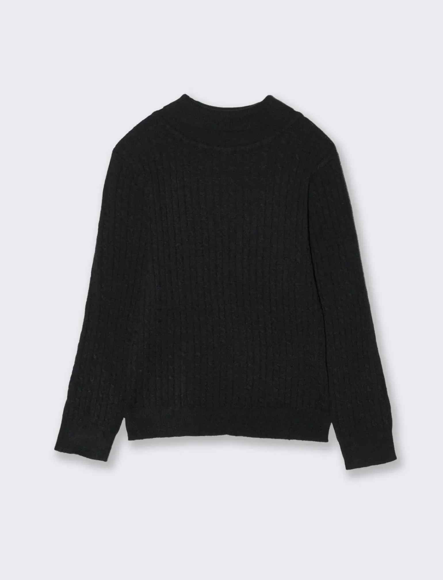 Piazza Italia Bambina|Maglieria<Maglia a trecce da bambina in viscosa collo alto - Nero