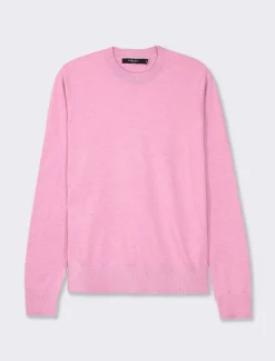 Donna Piazza Italia Donna|Maglieria<Maglia basic modello girocollo in maglia fine - BEGONIA