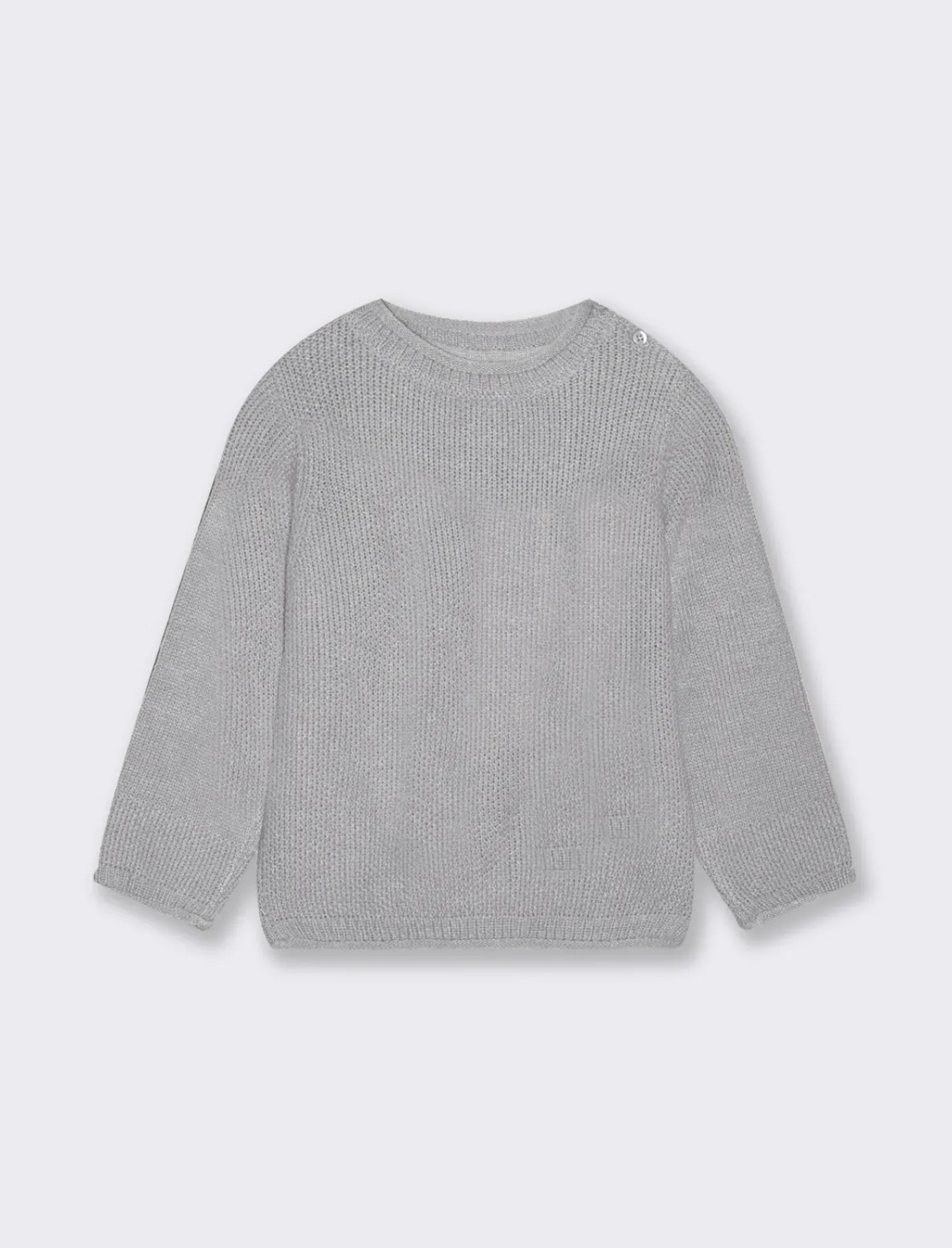 Piazza Italia Neonato|Maglieria<Maglia basica con bottoncini con lavorazione a righe - Grigio mel.