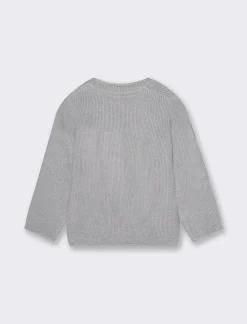 Piazza Italia Neonato|Maglieria<Maglia basica con bottoncini con lavorazione a righe - Grigio mel.