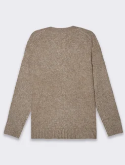 Uomo Piazza Italia Uomo|Maglieria<Maglia cardigan effetto lana regular fit - Grigio fango
