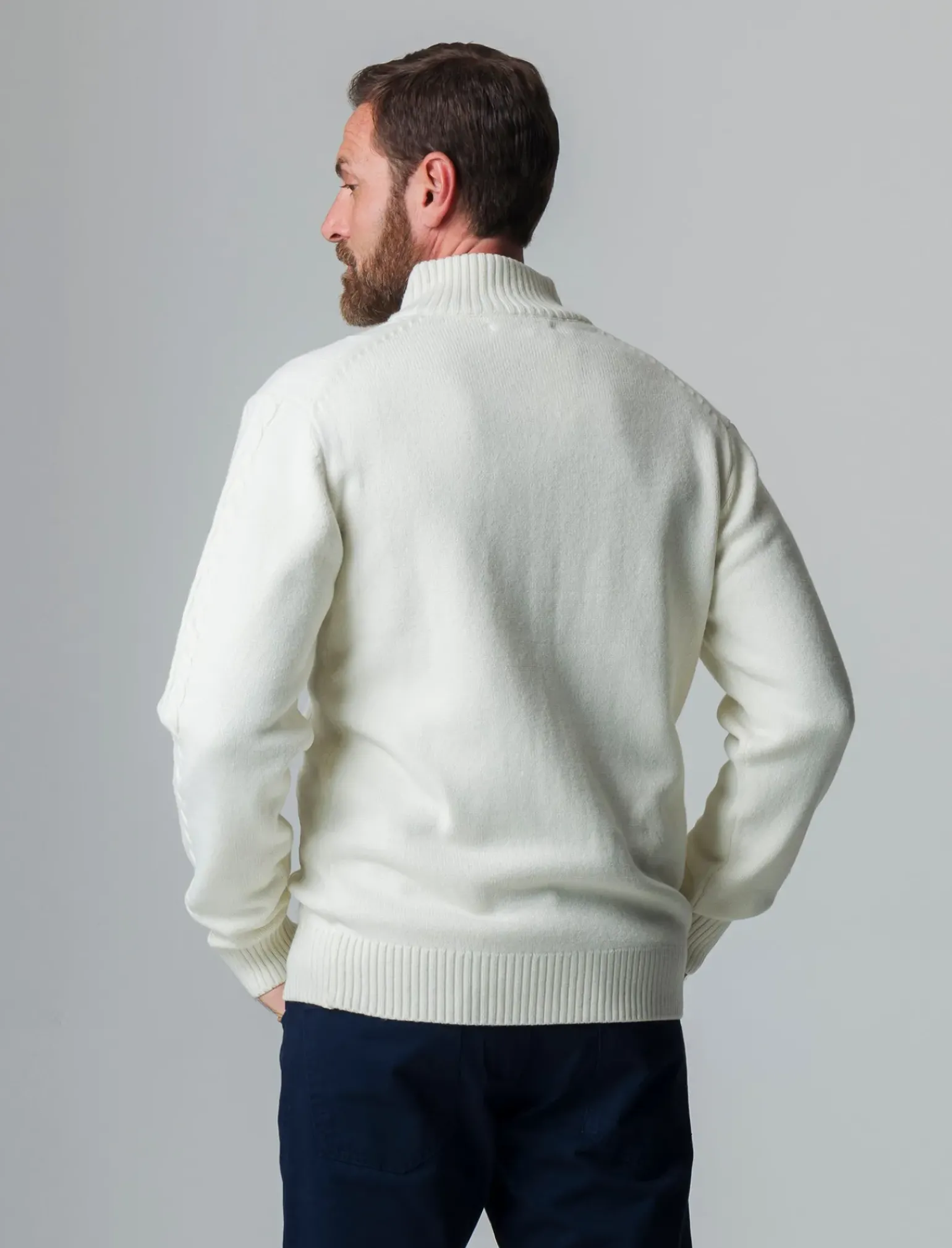 Uomo Piazza Italia Maglieria<Maglia cardigan lavorazione jacquard regular fit - panna