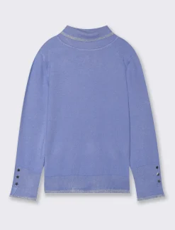 Piazza Italia Bambina|Maglieria<Maglia collo alto con bordini in filo metallizzato -