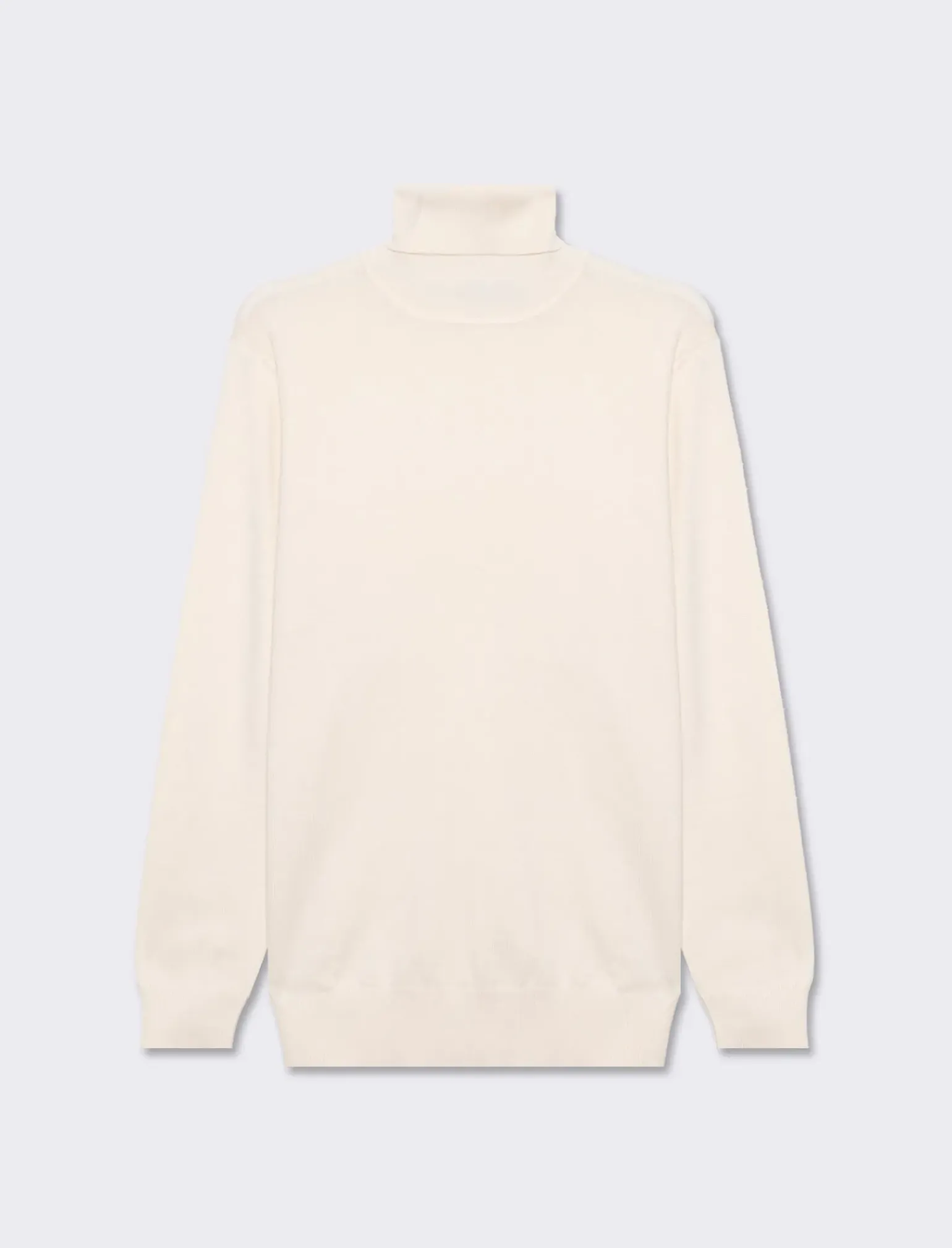 Uomo Piazza Italia Maglieria<Maglia collo alto in misto viscosa premium regular fit - latte