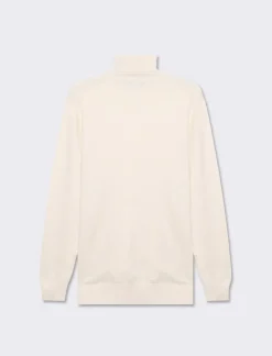 Uomo Piazza Italia Maglieria<Maglia collo alto in misto viscosa premium regular fit - latte