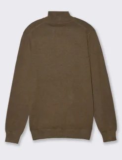 Uomo Piazza Italia Maglieria<Maglia collo alto in misto viscosa premium regular fit - Verde kaki