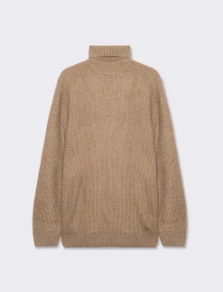 Uomo Piazza Italia Uomo|Maglieria<Maglia collo alto lavorazione jacquard regular fit - tortora