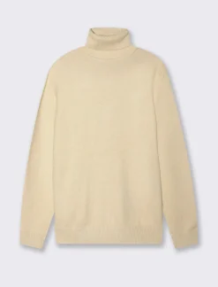 Uomo Piazza Italia Maglieria<Maglia collo alto lavorazione rasata, filato premium regular fit - ecru