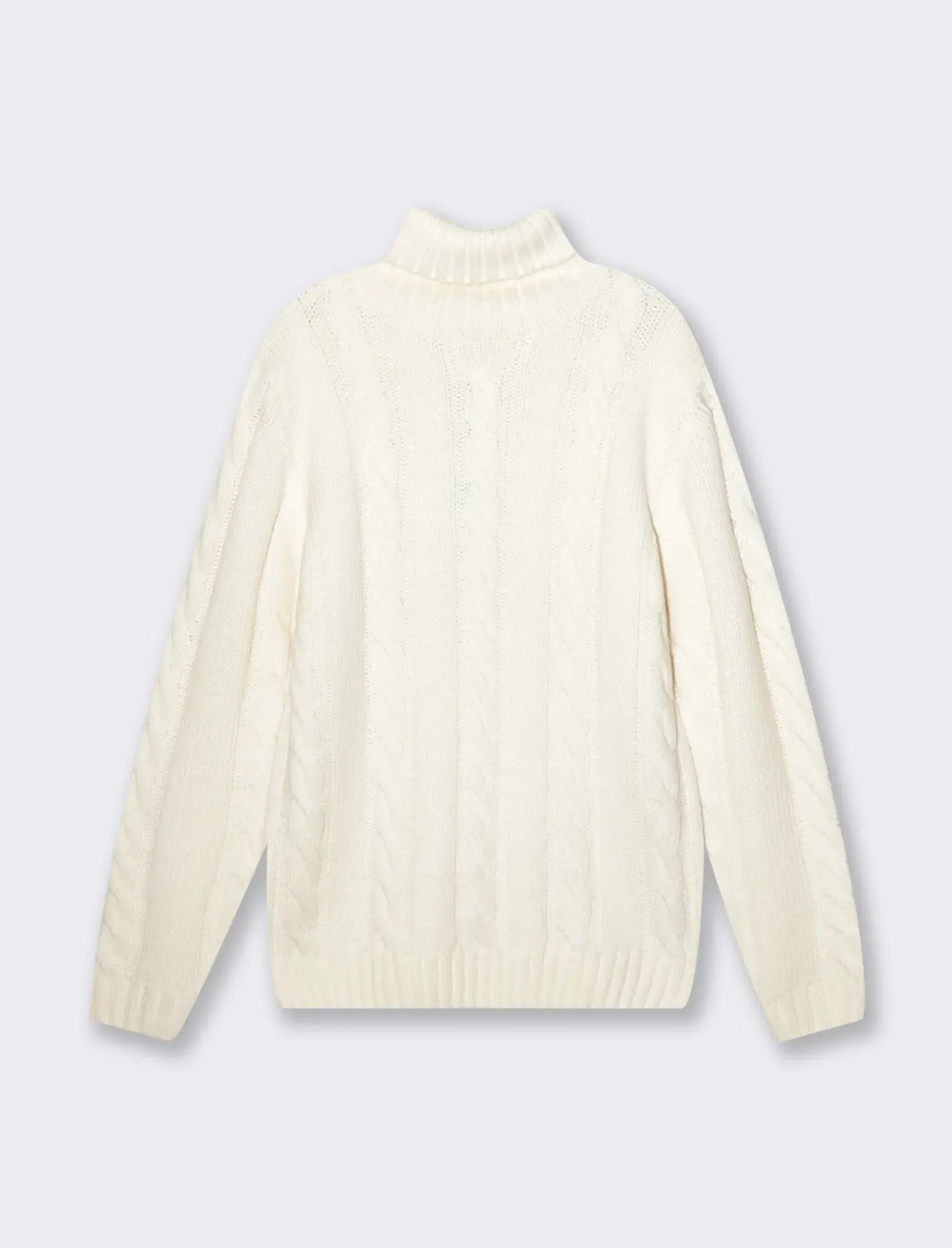 Uomo Piazza Italia Maglieria<Maglia collo alto lavorazione jacquard a trecce regular fit - ecru